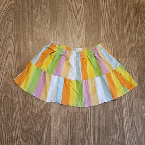 Okie Dokie Multicolor Colorblock Striped Skirt
